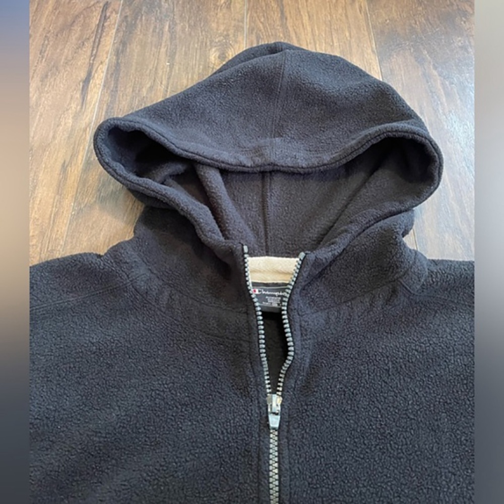 Champion Black Zip Up Sweater - Picture 5 of 6
